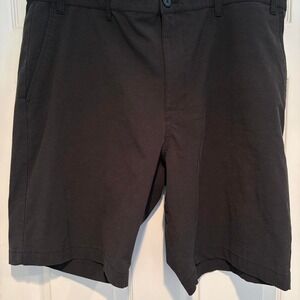 Callaway Golf Mens Black Performance Shorts Size 40 Flat Front Stretch Athletic